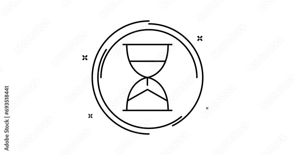 hour glass animated outline icon with alpha channel. hour glass rotation appearance 4k video animation for web, mobile and ui design hour glass animated outline icon with alpha channel. hour glass rotation appearance 4k video animation for web, mobile and ui design