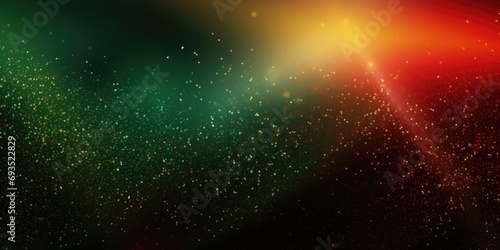 Black History Month concept. Abstract green yellow and red color glitter sparkle background. Space for your text, Bright color, ultra realistic