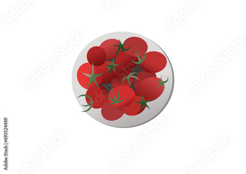 Wallpaper Mural A plate of cherry tomatoes Torontodigital.ca