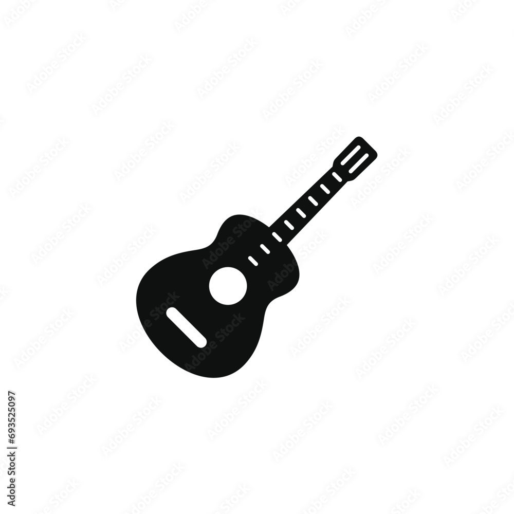 Guitar icon isolated on transparent background Guitar icon isolated on transparent background