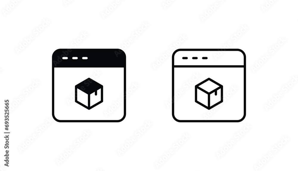 Online Store icon design with white background stock illustration Online Store icon design with white background stock illustration