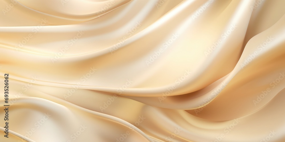 Gentle and lustrous backdrop of swirling, wavy patterns on soft, shiny satin silk material Gentle and lustrous backdrop of swirling, wavy patterns on soft, shiny satin silk material
