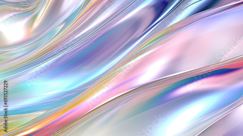 Abstract holographic waves on the iridescent background