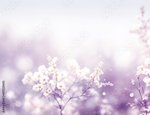 Winter frozen flowers background. AI generated illustration © vector_master