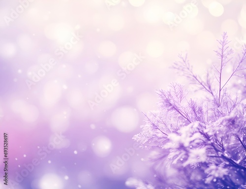 Winter frozen flowers background. AI generated illustration © vector_master