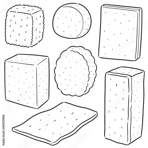 vector set of sponge