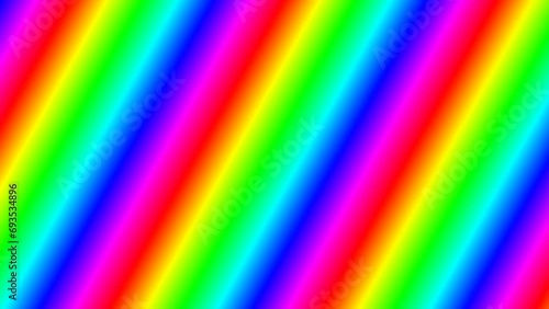 鮮やかな虹色のグラデーションパターン　斜め