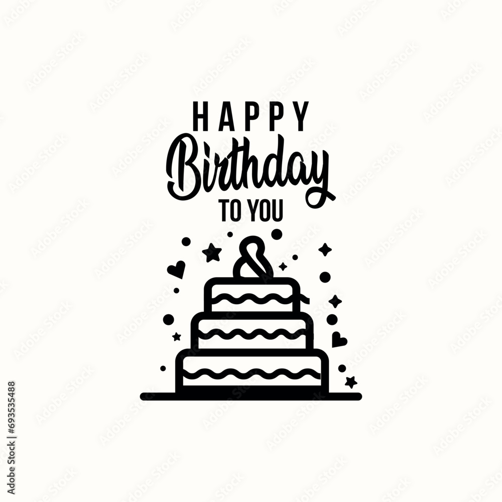 Happy Birthday Cake Banner design Happy Birthday Cake Banner design