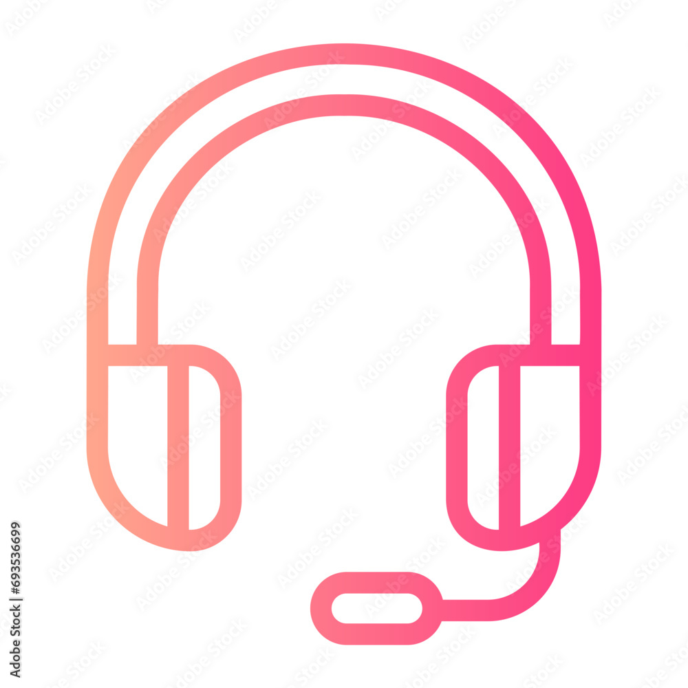 headset gradient icon headset gradient icon