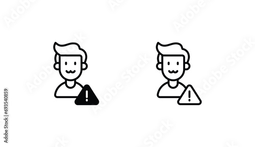 Scammer icon design with white background stock illustration