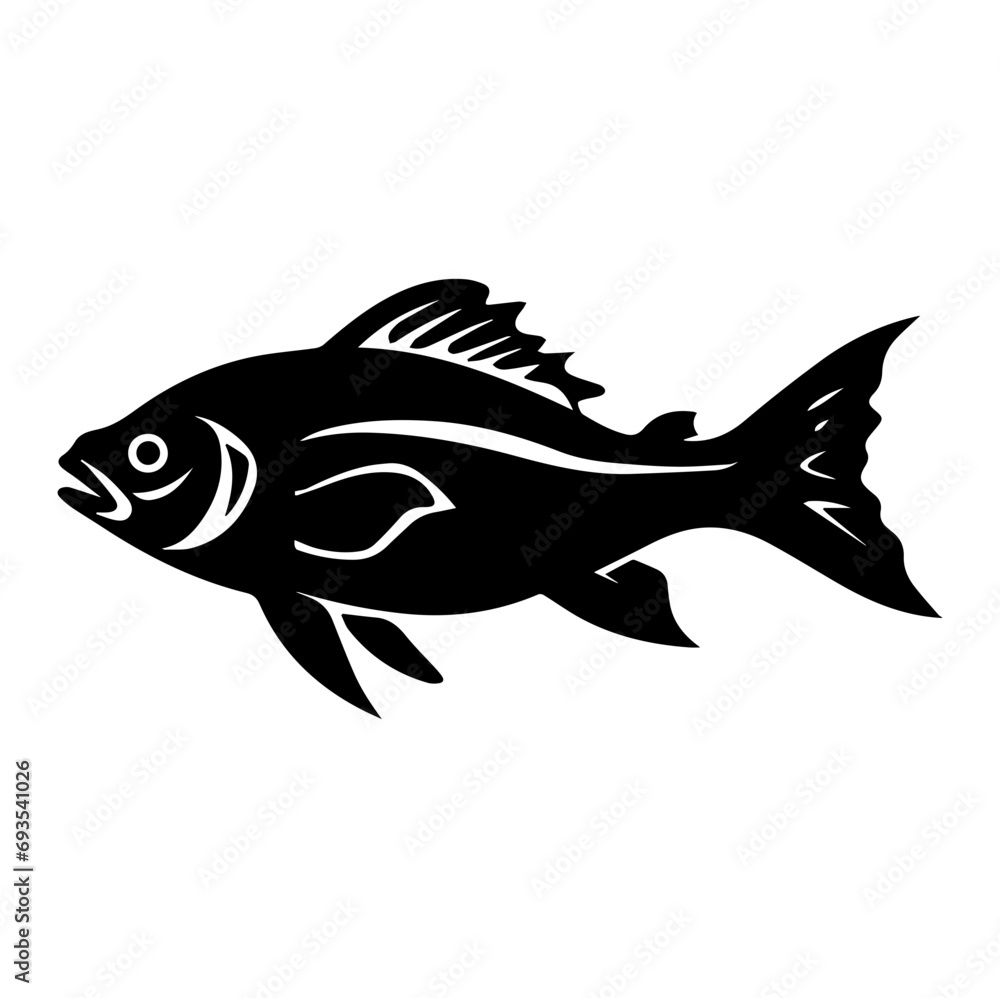 Fototapeta premium fish vector silhouette