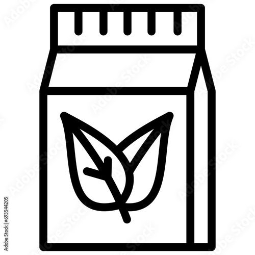 tea icon illustration design with outline