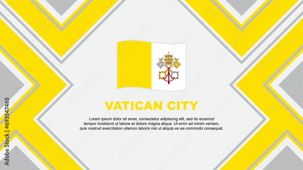 Vatican City Flag Abstract Background Design Template. Vatican City Independence Day Banner Wallpaper Vector Illustration. Vatican City Vector Vatican City Flag Abstract Background Design Template. Vatican City Independence Day Banner Wallpaper Vector Illustration. Vatican City Vector