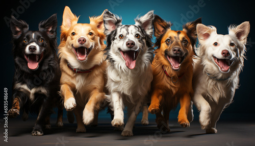Adorable Group of Domestic Animals in a Close-up Portrait