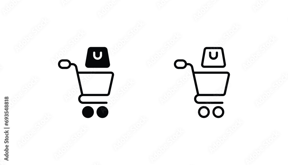 Shopping icon design with white background stock illustration Shopping icon design with white background stock illustration