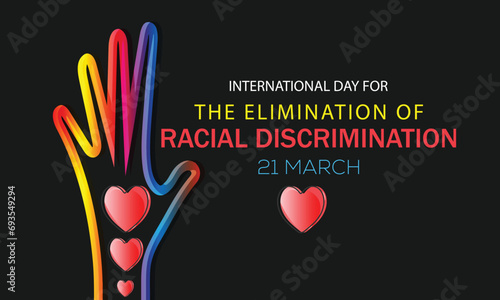 International Day for the Elimination of Racial Discrimination. background, banner, card, poster, template. Vector illustration.