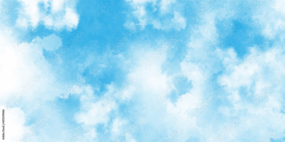 Shiny and fresh natural and cloudy morning sky of winter season .Sky clouds landscape light background.Brush-painted blurred and grainy paint aquarelle Abstract light sky blue watercolor background. Shiny and fresh natural and cloudy morning sky of winter season .Sky clouds landscape light background.Brush-painted blurred and grainy paint aquarelle Abstract light sky blue watercolor background.