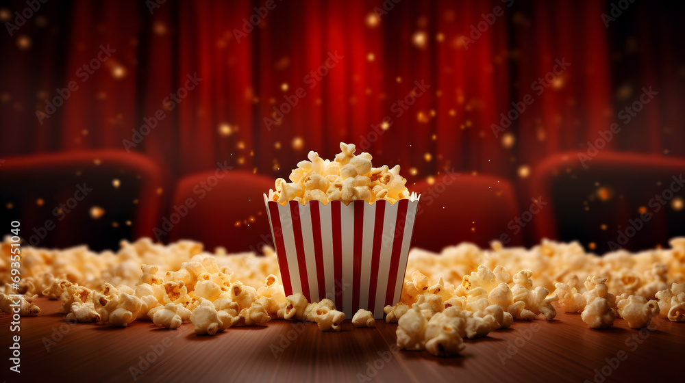 Popcorn Machine with Cinema Lights as a Fun Background Image. Popcorn Machine with Cinema Lights as a Fun Background Image.