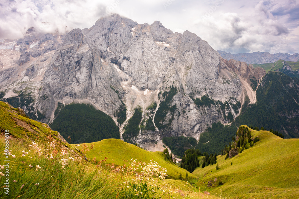 Dolomite alps in Italy, scenic mountain landscape Dolomite alps in Italy, scenic mountain landscape