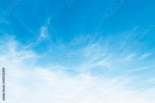beautiful blue sky with cloudy in mornig light photo