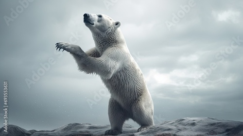 Illustration of polar bears in winter