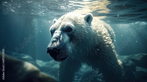 Illustration of polar bears in winter