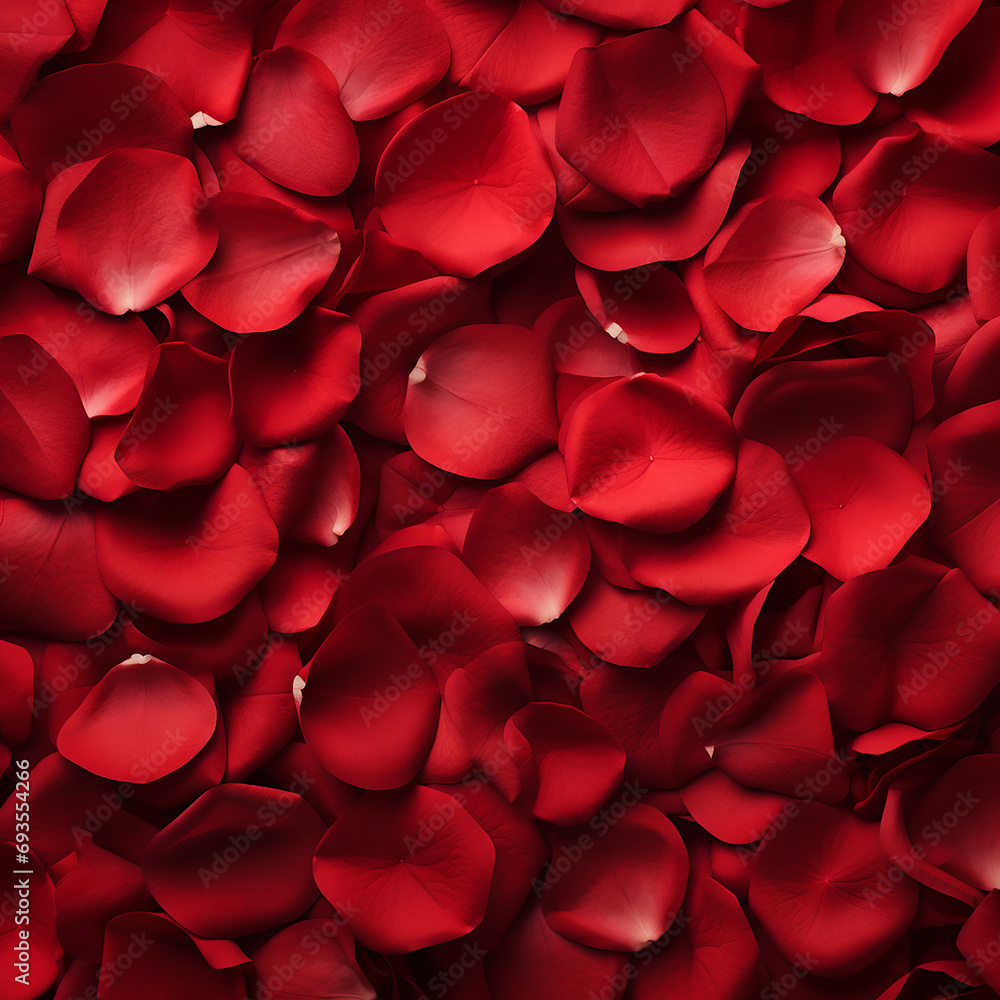 Background of red rose petals. Texture of rose petals.
