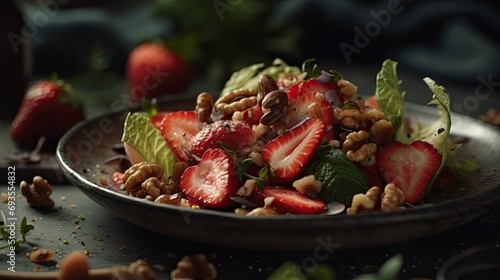 Ilusration of fresh strawberries photo