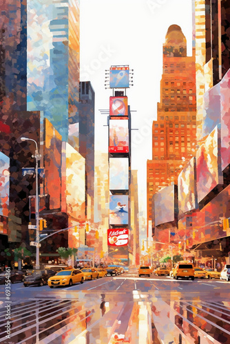 Skyline of New York abstract artwork © Daniel