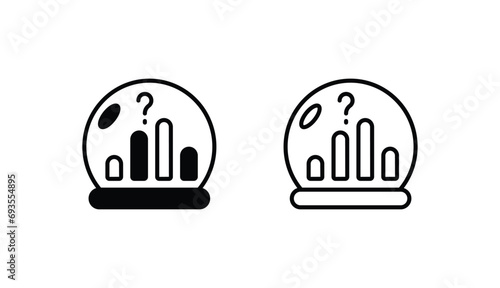 Forecasting icon design with white background stock illustration