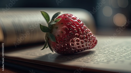 Ilusration of fresh strawberries photo