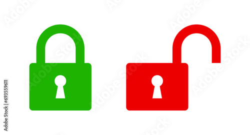  Locked and unlocked lock icon