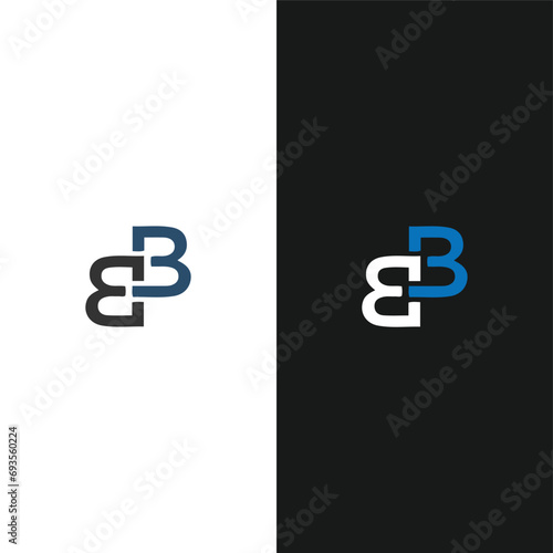 BB logo. B B design. White BB letter. BB, B B letter logo design. Initial letter BB linked circle uppercase monogram logo R letter logo vector design. 