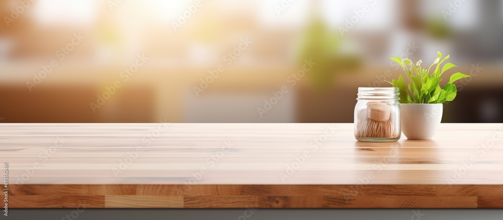 wooden top kitchen room and free space wooden top kitchen room and free space
