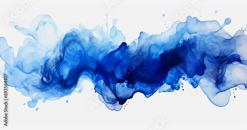 Abstract blue watercolor background. Watercolor texture. Vector illustration.
