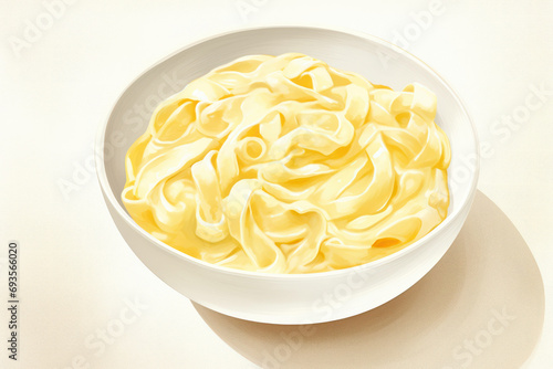 Lunch white meal closeup plate delicious background food spaghetti dish dinner cuisine pasta