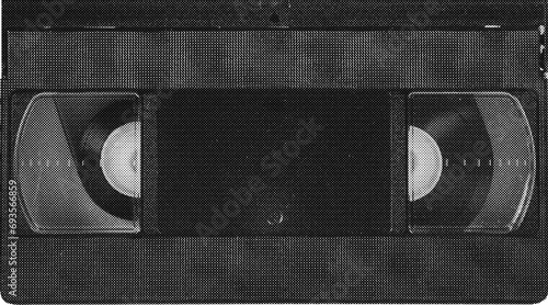 Cuadro en lienzo Retro halftone video cassette tape