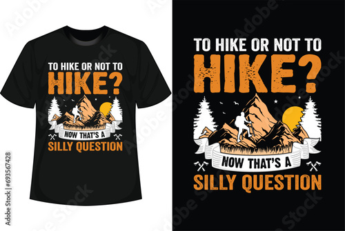 Hiking T-shirt Design vector