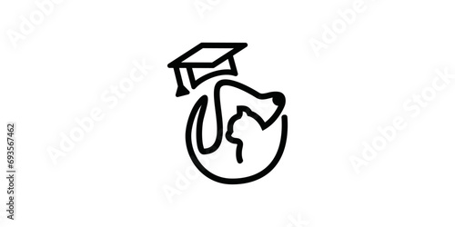 Smart Dog and cat Logo Template, smart dog and cat logo, Emblem, Design Concept, Creative Symbol, Icon