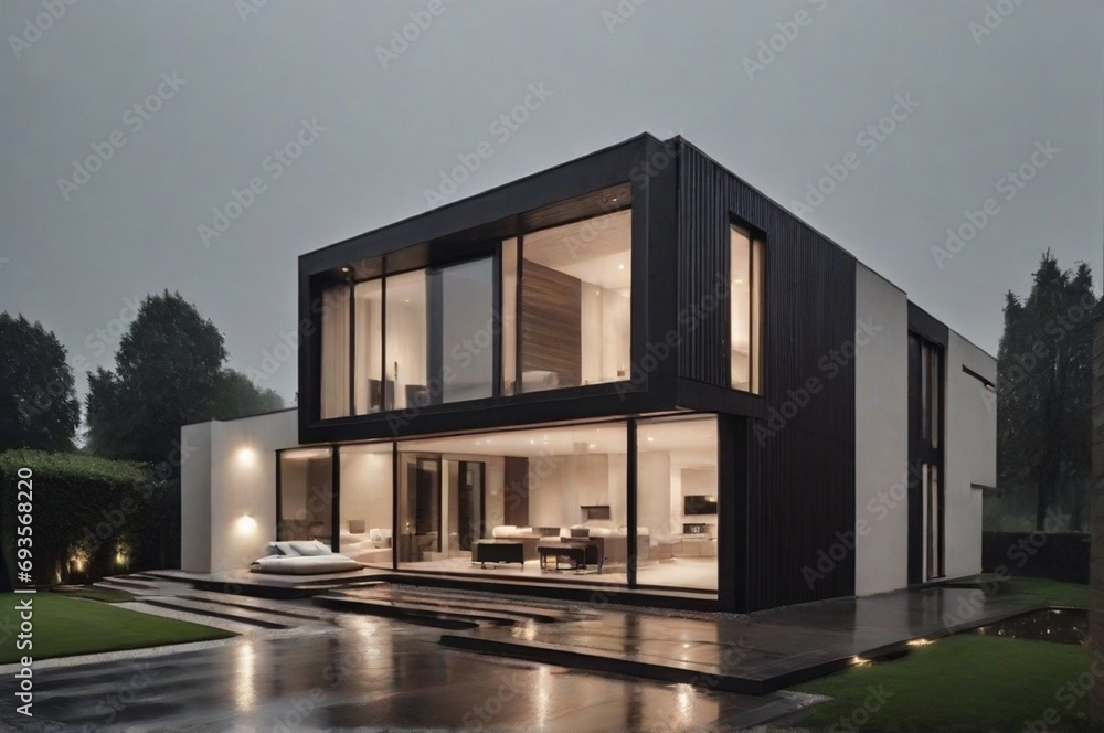 modern house in the city