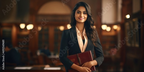 East Indian Female Lawyer Employee Career Handsome Concept Generative AI photo