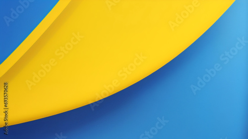 Abstrakter Grunge-Hintergrundvektor mit Pinsel und Halbtoneffekt, Template-Design-Banner mit blauem und gelbem Farbverlauf der ukrainischen Flagge photo