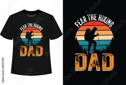 Hiking T-shirt Design vector