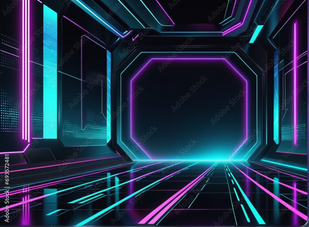 Abstract technology futuristic background with cyber screen and glowing neon lights. Abstract technology futuristic background with cyber screen and glowing neon lights.