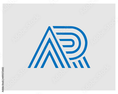 Initial Letter AR Logo Design. Unique new stylish modern attractive AR initial based letter icon logo.