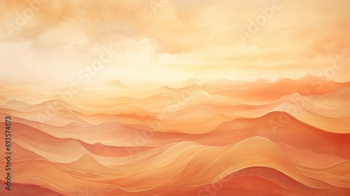 Calming and warm waves, illustration, background