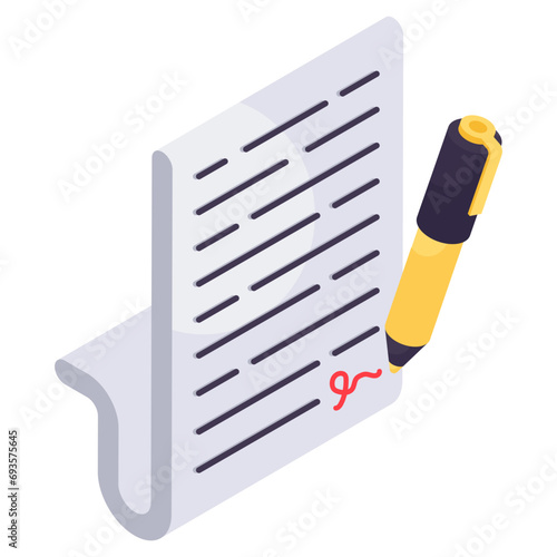 Conceptual isometric design of content writing