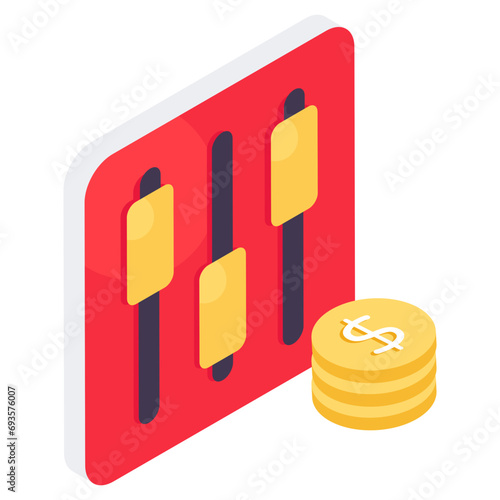 An editable design icon of volume equalizer 