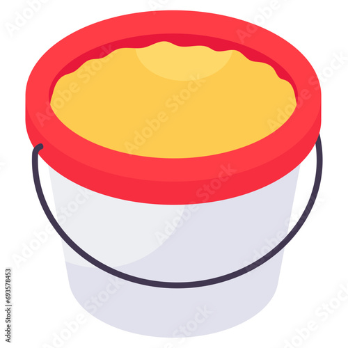 An icon design of sand bucket 