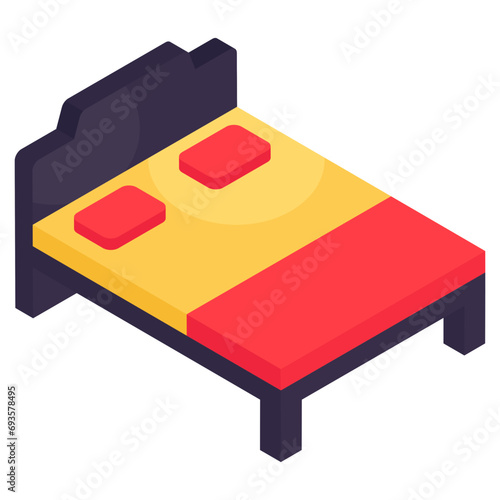 Premium download icon of bed